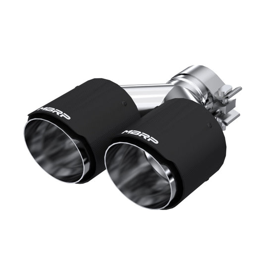 MBRP Universal Carbon Fiber Dual Tip 4in OD/2.5in Inlet