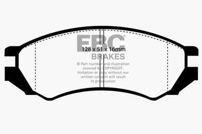 EBC 91-93 Nissan NX 2.0 (ABS) Yellowstuff Front Brake Pads