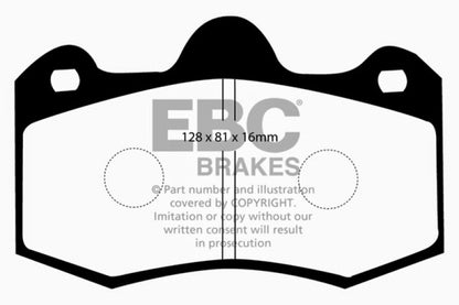 EBC 11+ Mclaren MP4-12C 3.8 Twin Turbo Bluestuff Rear Brake Pads