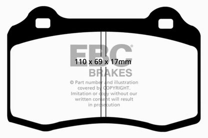 EBC 92-00 Dodge Viper 8.0 Yellowstuff Front Brake Pads