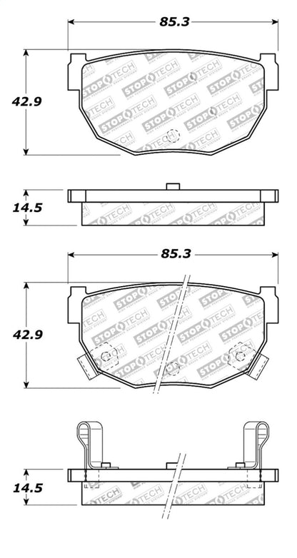 StopTech Street Touring 89-98 240SX Rear Brake Pads