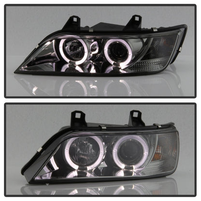 Spyder BMW Z3 96-02 Projector Headlights LED Halo Smoke High H1 Low H1 PRO-YD-BMWZ396-HL-SM