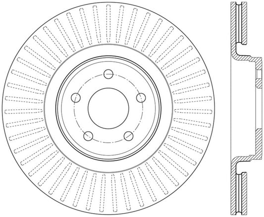 StopTech 14.5+ Ford Focus ST Front Right Slotted Performance Rotor