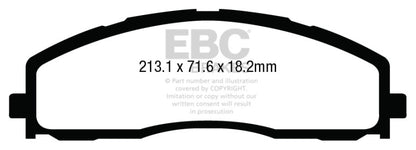 EBC 13+ Ford F250 (inc Super Duty) 6.2 (2WD) Yellowstuff Front Brake Pads