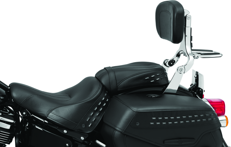 Kuryakyn Fixed Mounts Multi-Purpose Driver & Passenger Backrest 18-Up Softail Black