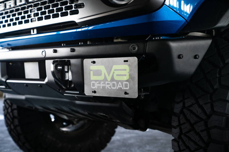 DV8 Offroad 21-22 Ford Bronco Factory Front Bumper License Relocation Bracket - Side