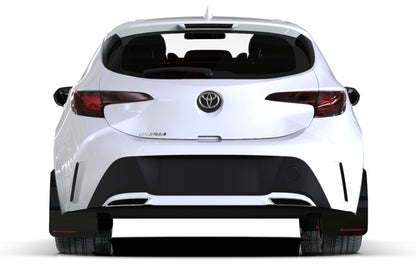 Rally Armor 18-24 Toyota Corolla Hatchback Black UR Mud Flap White Logo