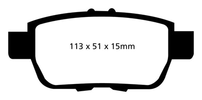 EBC 09-14 Acura TL 3.5 Redstuff Rear Brake Pads