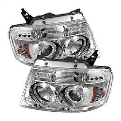 Spyder Ford F150 04-08 Projector Headlights Version 2 LED Halo LED Chrm PRO-YD-FF15004-HL-G2-C