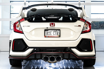 AWE Tuning 2017+ Honda Civic Type R Touring Edition Exhaust w/Front & Mid Pipes - Chrome Silver Tips