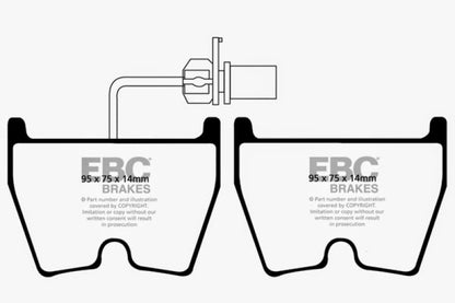 EBC 06-09 Audi RS4 4.2 (Cast Iron Rotors) Yellowstuff Front Brake Pads