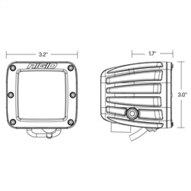 Rigid Industries D-Series Spot w/ Amber PRO Lens (Pair)