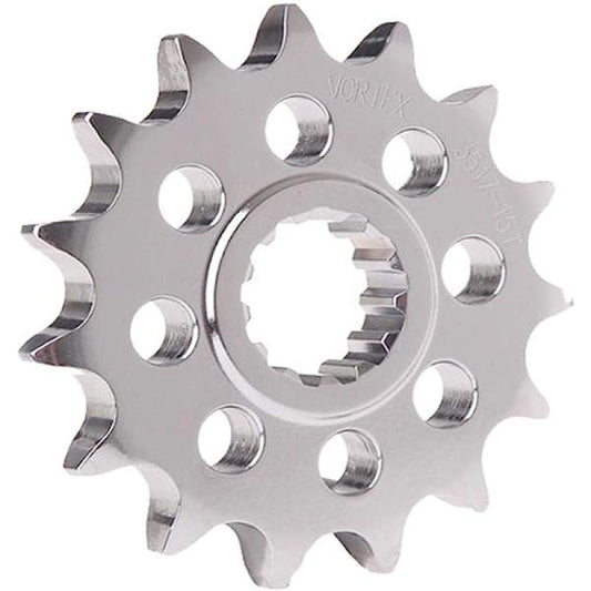 Vortex Racing Steel Front Sprocket 525 15 Tooth- Silver