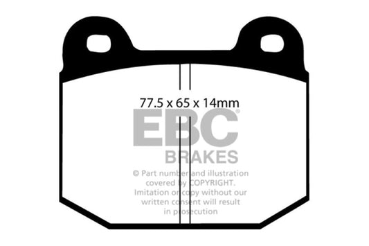 EBC 08+ Lotus 2-Eleven 1.8 Supercharged Greenstuff Front Brake Pads