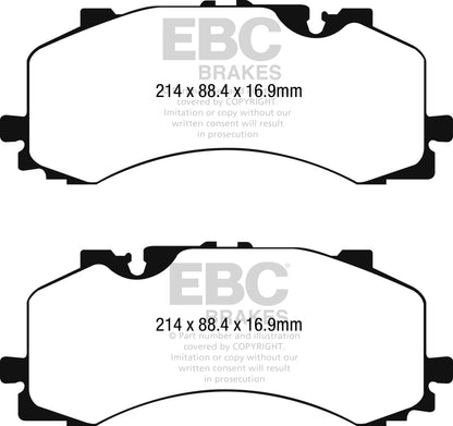 EBC 2016+ Audi Q7 3.0L Supercharged Yellowstuff Front Brake Pads