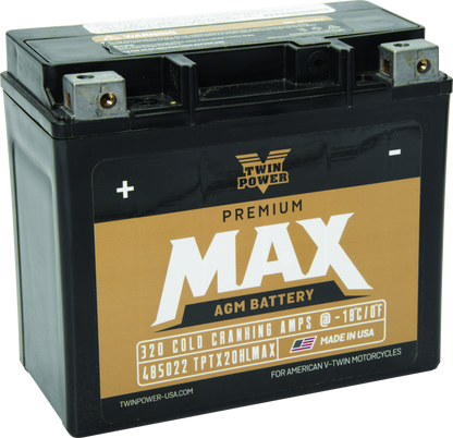 Twin Power GYZ-20HL Premium MAX Battery Replaces H-D 65989-97A Made in USA