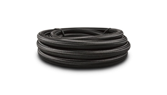 Vibrant -4 AN Black Nylon Braided Flex Hose (10 foot roll)