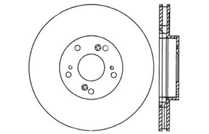 StopTech 02-06 Acura RSX Type S / 06-09 Honda Civic Si Slotted & Drilled Right Front Rotor