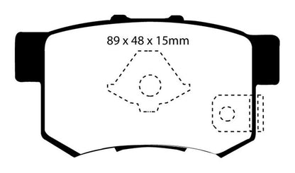 EBC 10-12 Acura RDX 2.3 Turbo Yellowstuff Rear Brake Pads