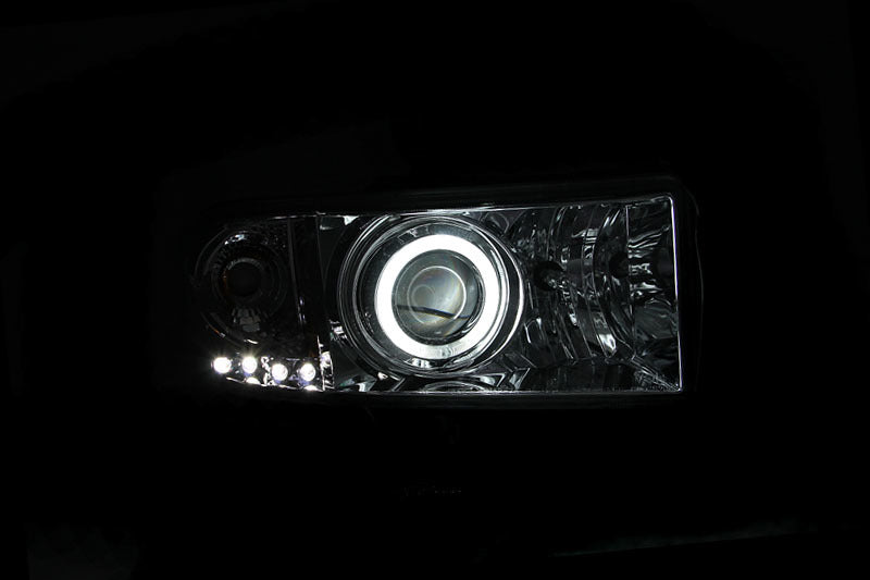 ANZO 1994-2001 Dodge Ram Projector Headlights w/ Halo Chrome