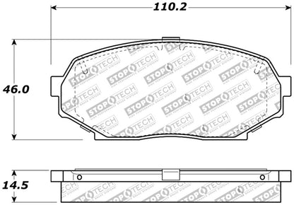 StopTech Performance 90-93 Mazda Miata Front Brake Pads D525