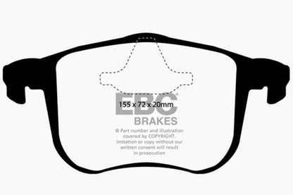 EBC 06-11 Saab 9-3 Aero Bluestuff Front Brake Pads