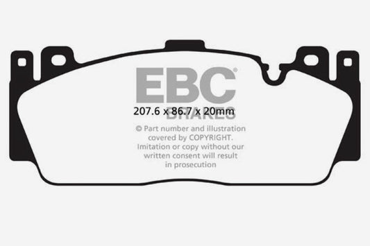 EBC 12+ BMW M5 4.4 Twin Turbo (F10) Redstuff Front Brake Pads