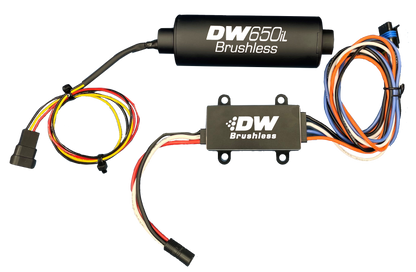 DeatschWerks DW650iL Series 650LPH In-Line External Fuel Pump w/ Single/Dual-Speed Controller