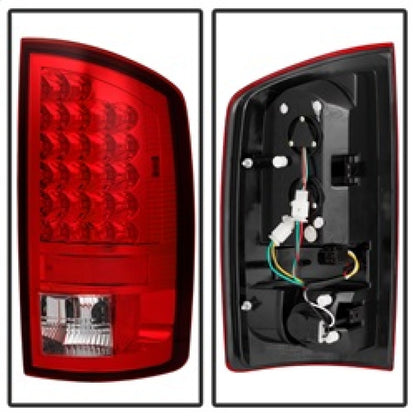 Spyder Dodge Ram 02-06 1500/Ram 2500/3500 03-06 LED Tail Light Red Clear ALT-YD-DRAM02-LED-RC