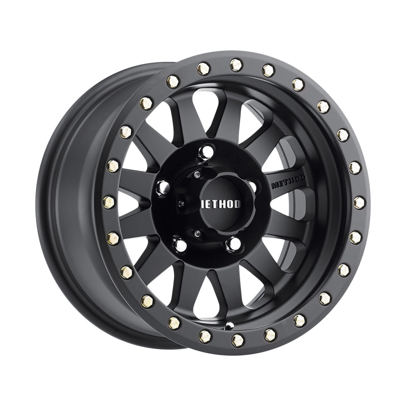 Method MR304 Double Standard 15x10 -50mm Offset 5x5.5 108mm CB Matte Black Wheel