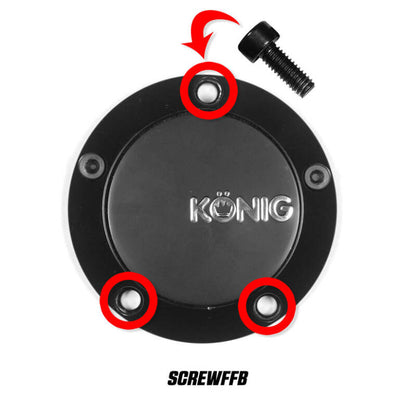 Konig Cap Screw Set of 3 (Black) For CAPFFB - Flow Formed