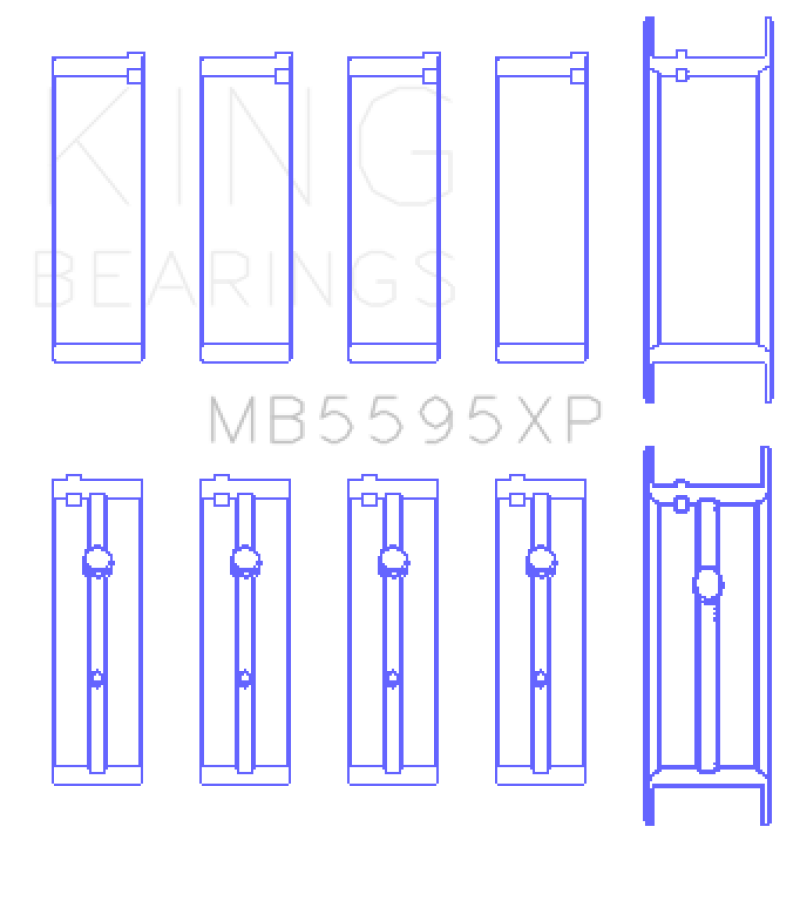 King Nissan KA-24DE (Size STD) Performance Main Bearing Set