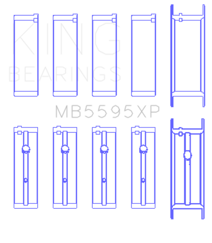 King Nissan KA-24DE (Size STD) Performance Main Bearing Set