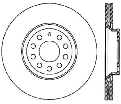 StopTech 09 VW Passat CC / 06-09 Passat Slotted & Drilled Right Rear Rotor