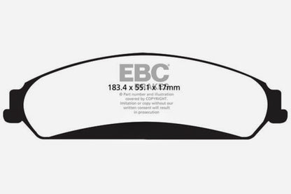 EBC 11+ Chrysler 300C 5.7 Yellowstuff Front Brake Pads