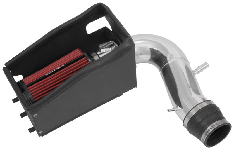 Spectre 11-19 Ford Explorer V6-3.5L F/I Air Intake Kit - Polished Aluminum w/Red Filter