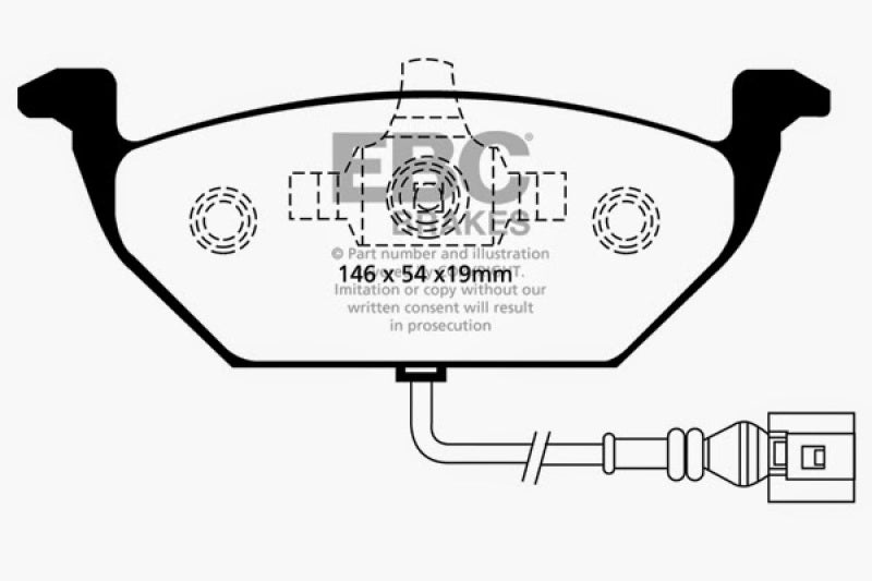 EBC 00-05 Volkswagen Beetle 2.0 Yellowstuff Front Brake Pads