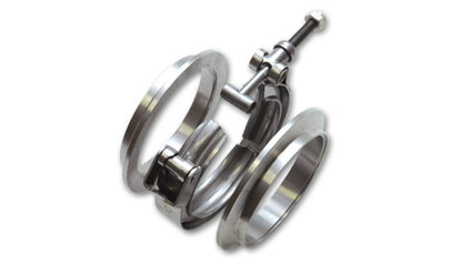 Vibrant T304 SS V-Band Flange Assembly for 2.375in O.D. Tubing (Incl 2 V-Band Flange & 1 V-Band)