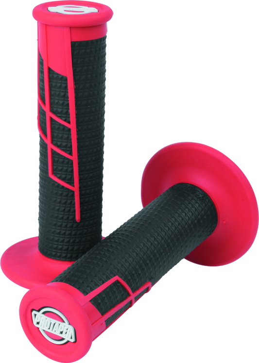 ProTaper Clamp-On 1/2 Waffle Grip - Red/Black