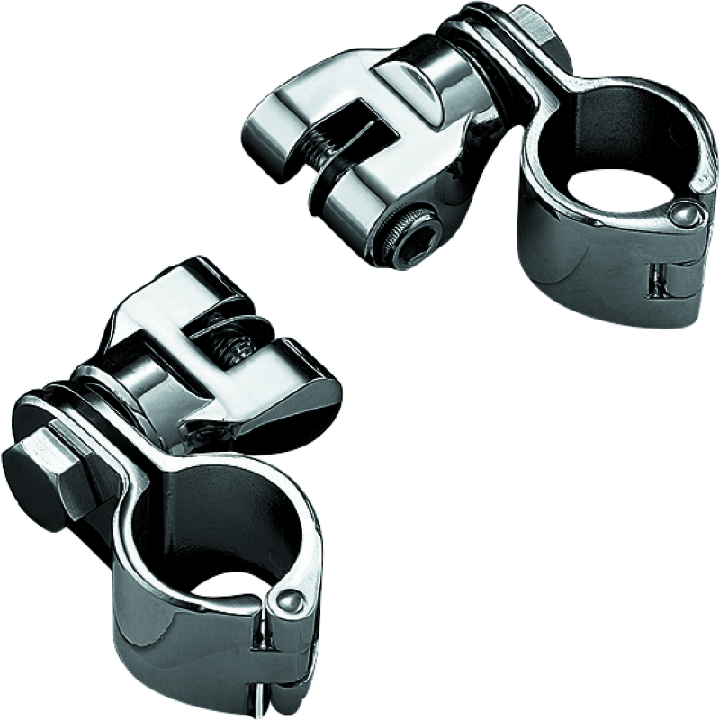 Kuryakyn Peg Mounts With 1-1/4in Magnum Quick Clamps Chrome (Pair)