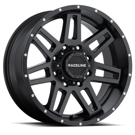 Raceline 931B Injector 16x8in / 8x165.1 BP / 0mm Offset / 125.2mm Bore - Satin Black Wheel