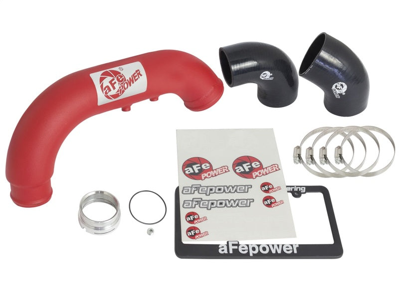 aFe BladeRunner 3in Red IC Tube Cold Side w/ Coupling & Clamp Kit 2016 GM Colorado/Canyon 2.8L