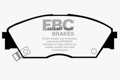 EBC 90-92 Honda Civic CRX 1.6 Si Greenstuff Front Brake Pads