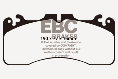 EBC 2016+ Lexus GS-F Bluestuff Front Brake Pads