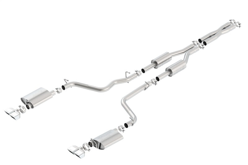 Borla 09-14 Dodge Challenger R/T 5.7L RWD 2Dr. Dual Rctgl. Angle S-Type CB Exhaust - Rear Split Exit