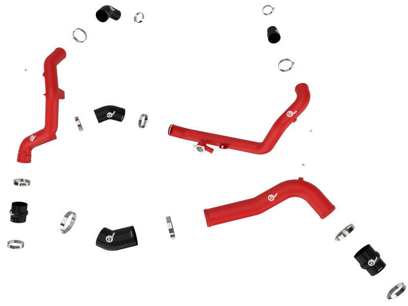 aFe 20-23 Ford Explorer ST V6 3.0L (tt) BladeRunner Aluminum Hot and Cold Charge Pipe Kit - Red