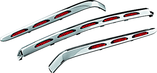 Kuryakyn L.E.D. Trunk Molding For 01-10 GL1800 Chrome Red Lens