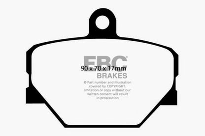 EBC 08+ Smart Fortwo 1.0 Redstuff Front Brake Pads