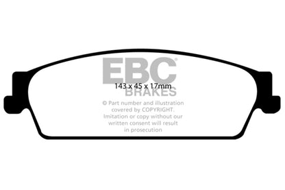 EBC 09-14 Cadillac Escalade 6.0 Hybrid Greenstuff Rear Brake Pads