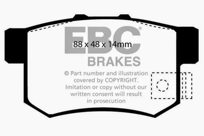 EBC 02-04 Honda CR-V 2.4 Greenstuff Rear Brake Pads